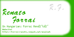 renato forrai business card